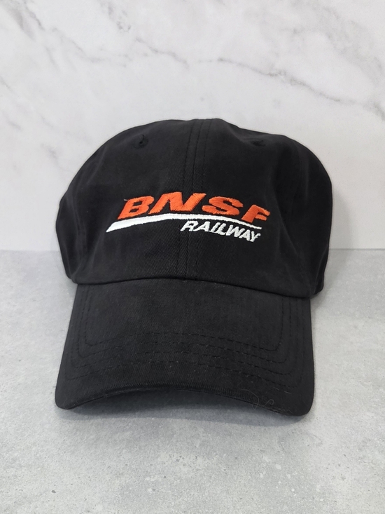 BNSF Railway Black Strapback Hat UPS Peak 2007 Adjustable Cap
